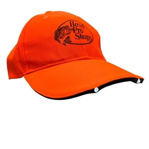 BASS PRO SHOPS NEON ORANGE LIGHT UP BASEBALL CAP